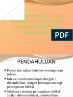 Dekontaminasi Alat - Alat Kesehatan/ Instrument Dan Cleaning Di CSSD (Central Sterile Suplay)