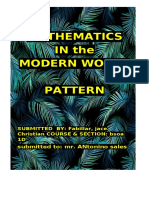 Mathematics in The Modern World Pattern: Submitted To: Mr. Antonino Sales