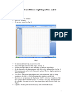 Procedures To Use MS Excel For Plotting and Data Analysis