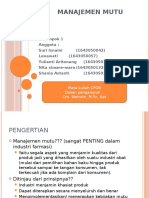 PPT Cpob Kelompok 1 Manajemen Mutu