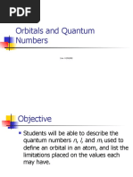 Orbitals and Quantum Number