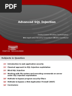 Advanced SQL Injection: Dmitry Evteev (Positive Technologies) Web Application Security Consortium (WASC) Contributor