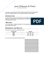 Lab Report (Distance and Time)