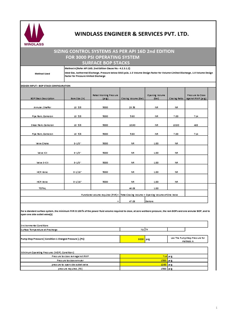 BOP Control System Design Overview | PDF | Pump | Horsepower