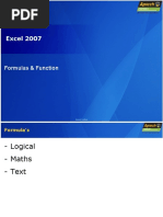 Excel 2007: Formulas & Function