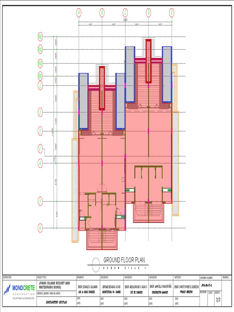 A B C D E: Ground Floor Plan | PDF
