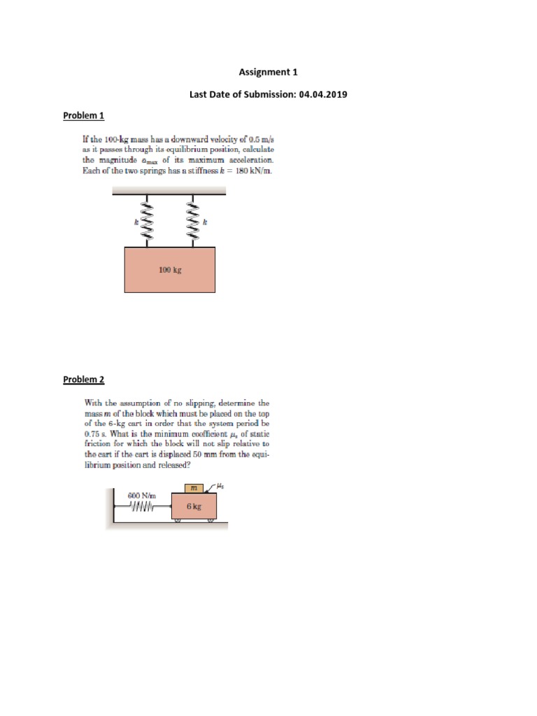 Engineering Assignment Problems | PDF | Science & Mathematics