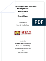 Security Analysis and Portfolio Management Assignment Event Study