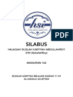 SILABUS SIBA 11.01 Ushulu AsSittah AR162