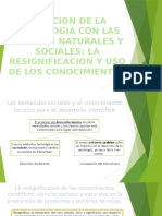 Relacion de La Tecnologia Con Las Ciencias Naturales Y Sociales: La Resignificacion Y Uso de Los Conocimientos