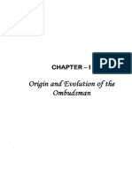 Origin and Evolution of The Ombudsman: Chapter