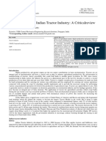 Current Trends of Indian Tractor Industry: A Criticalreview: Applied Science Reports