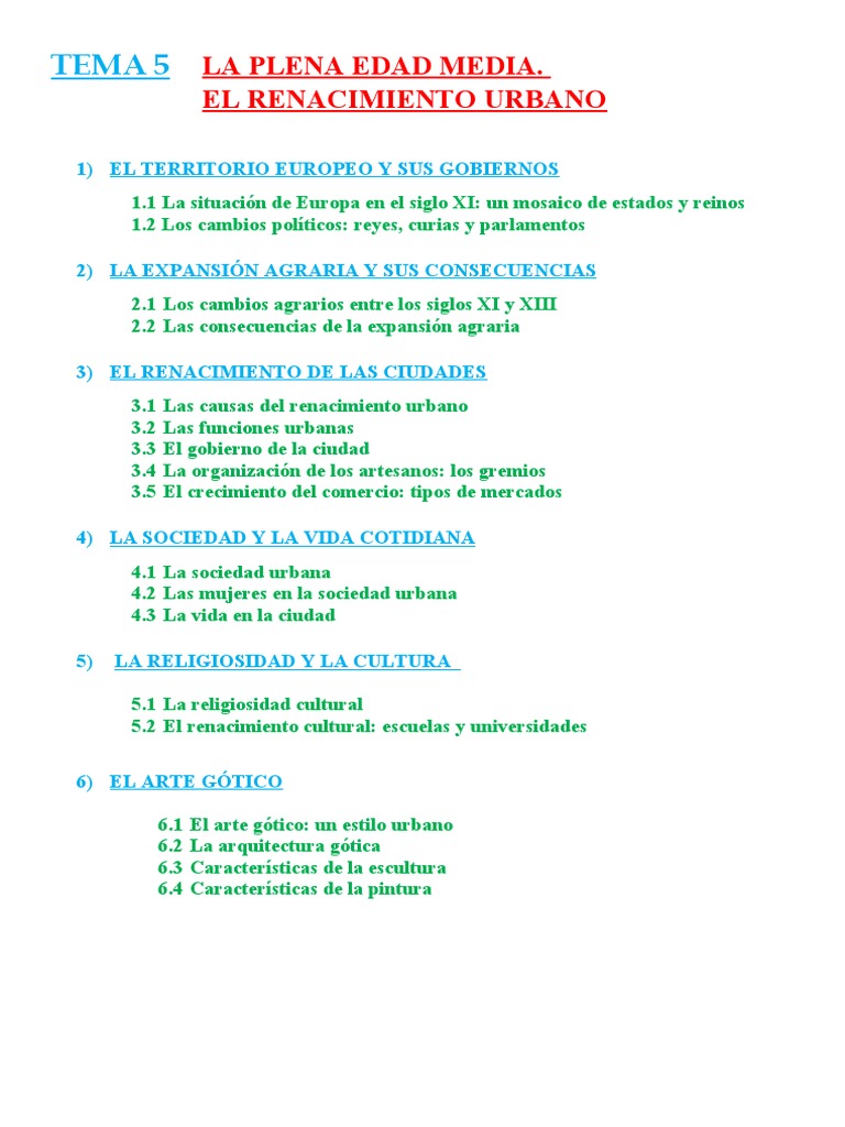 Renacimiento Urbano en la Plena Edad Media | PDF | Edades medias ...