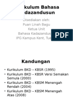 Perkembangan Kurikulum Bahasa Kadazandusun