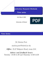Applied Quantitative Research Methods Time Series: 4th March 2020