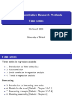 Applied Quantitative Research Methods Time Series: 5th March 2020