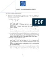 Solution To Final Exam of SF2842 Geometric Control Theory