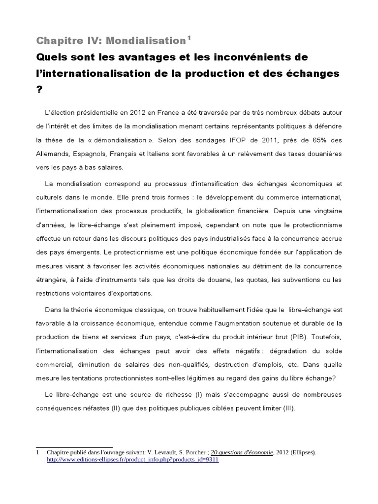 Gagne T On Toujours Au Commerce International Dissertation Dissertation Mondialisation | PDF | Libre-échange | Protectionnisme