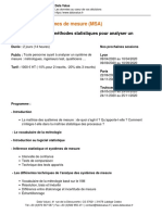 Formation Analyse Des Systemes de Mesure Msa Data Value