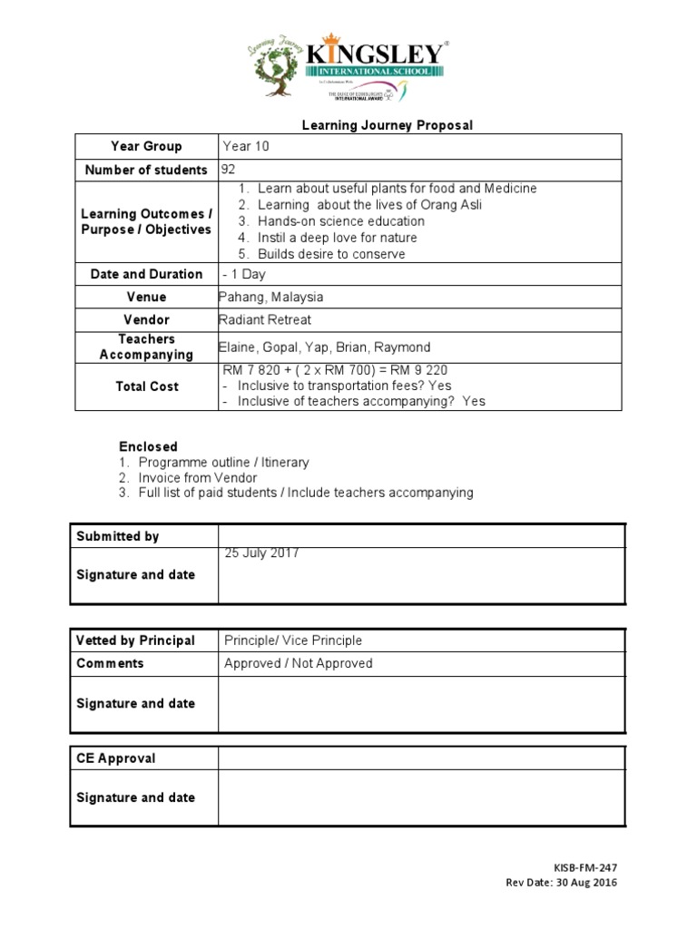 Year 10 Learning Journey Proposal | PDF