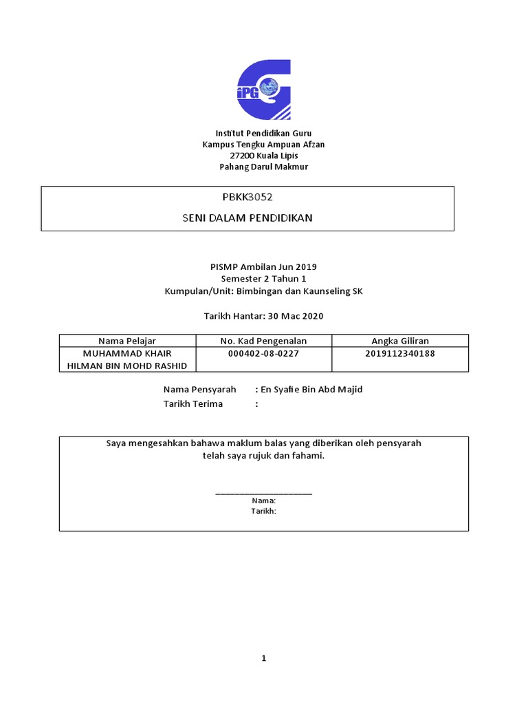 Penulisan Sdp Full Pdf