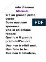 Un Mondo D'amore Testo