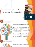 Lección 1.5 La acción de aprender