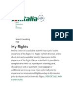 My Flights: Search Booking FAQ