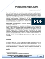 A efetividade da lei dos alimentos gravidicos - um cotejo jurisprudencial do tribunal de justica do RS