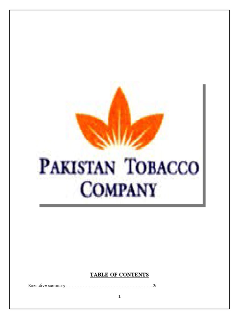 Pakistan Tobacco Company Overview | PDF | Strategic Management ...