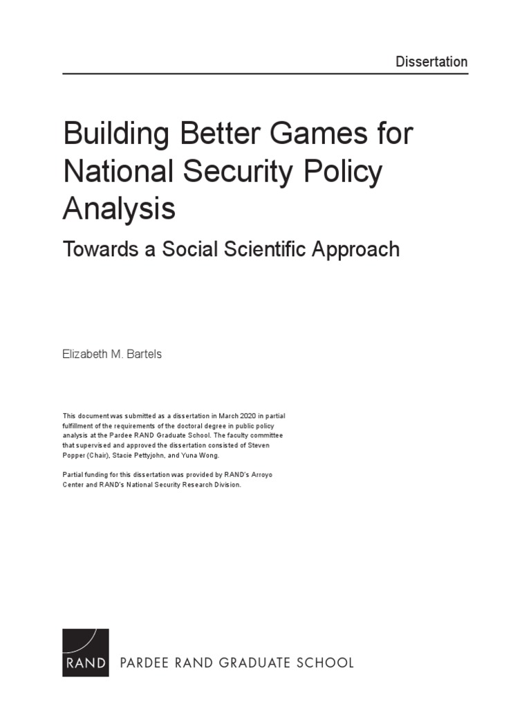 Rand RGSD437 | PDF | Policy Analysis | Science