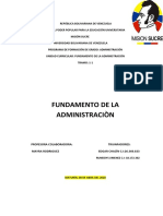 FUNDAMENTOS DE LA ADMINISTRACION