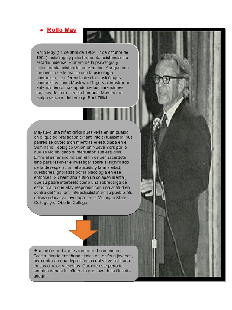 Rollo May Principales Exponentes | PDF | Neurociencia | Conceptos ...