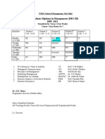 Post Graduate Diploma in Management (IMG-III) 2009-2011: Timetable For Term-I (Ten Week) Venue: Class Room No.7