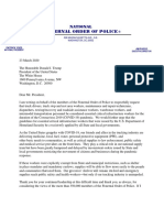 National Fraternal Order of Police Letter To White House