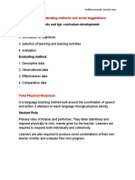 Comparing Methods and Lge. Curriculum Development