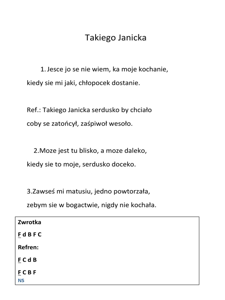 Teraz My Takiego Janicka Tekst