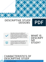 Descriptive Study Designs: Danica Alyssa C. Cruz
