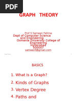 Graph Theory: Dept of Computer Science and Engineering Osmania University College of Engineering Hyderabad 500007