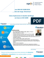 Nueva UNE-ISO 31000:2018 "Gestión Del Riesgo. Directrices" Cómo Implementar La Gestión Del Riesgo Con Base en ISO 31000