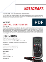 Datasheet 124602 Handheld Multimeter Digital Voltcraft vc850 Cat III 1000 V Cat IV 600 V Display Counts 6000
