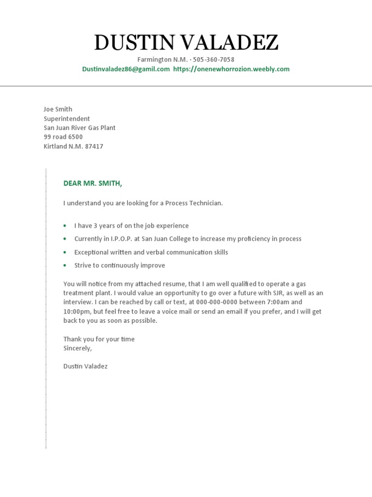 Application for Process Technician Position | PDF