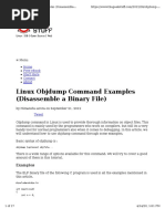 Linux Objdump Command Examples (Disassemble A Binary File) : Home Free Ebook Start Here Contact About