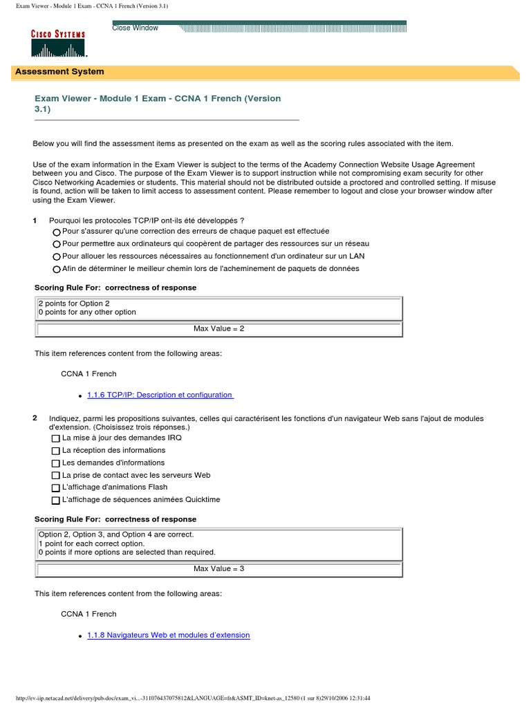 CCNA 1 Module 1 v3.1 PDF | PDF | Cisco Career Certifications ...