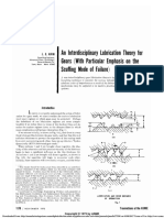 An Interdisciplinary Lubrication Theory For Gears (With Particular Emphasis On The Scuffing Mode of Failure'