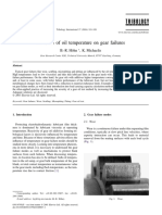 Influence of Oil Temperature On Gear Failures: B.-R. Ho HN, K. Michaelis