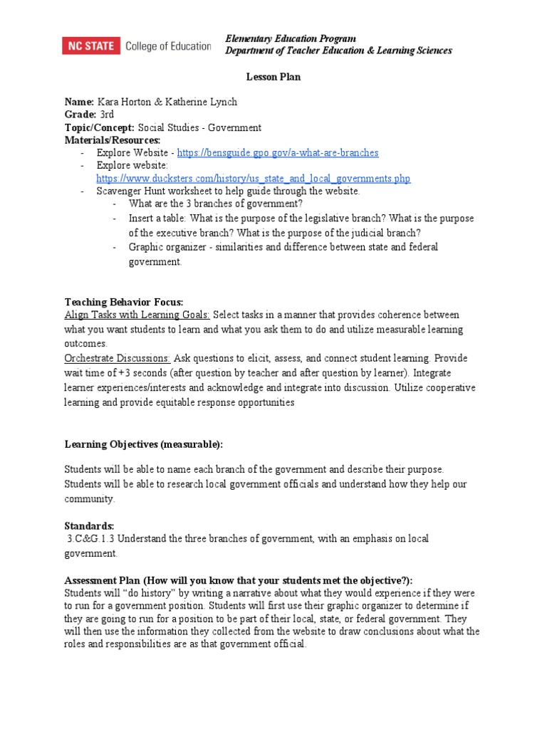 Lessonplantemplate 1 1 | PDF | Lesson Plan | Applied Psychology
