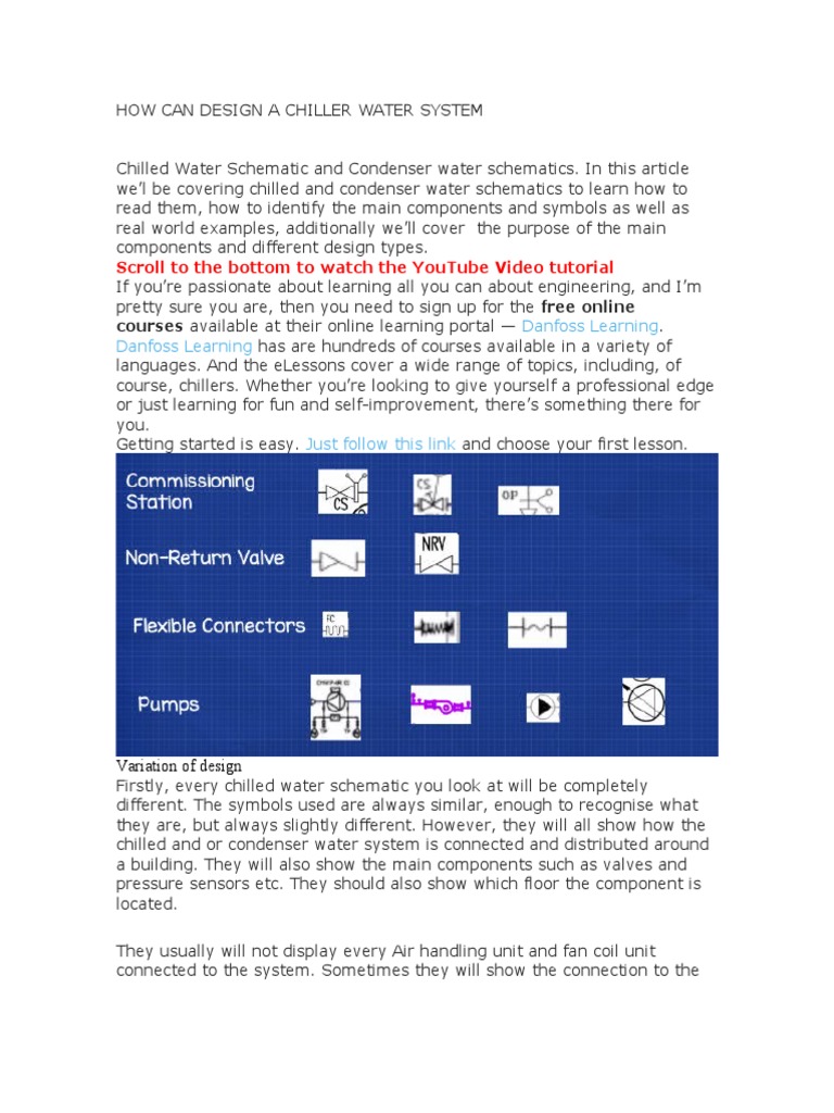 Chiller Water System Design Guide | PDF | Pump | Valve
