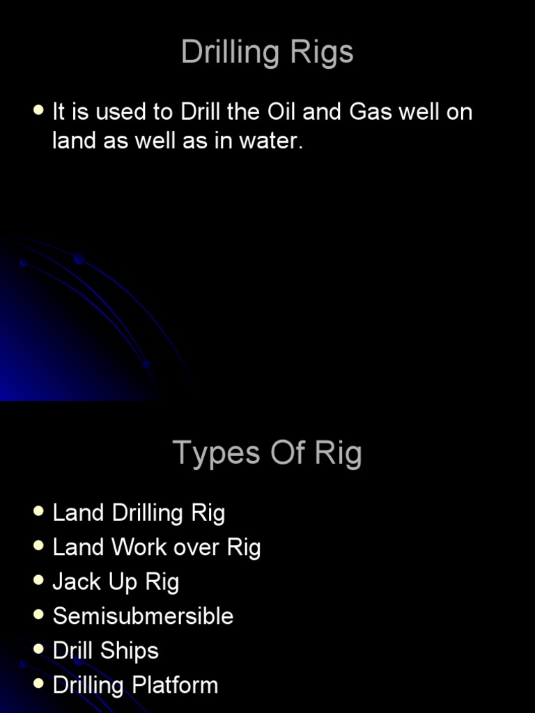 Overview of Drilling Rig Equipment | PDF | Drilling Rig | Oil Well