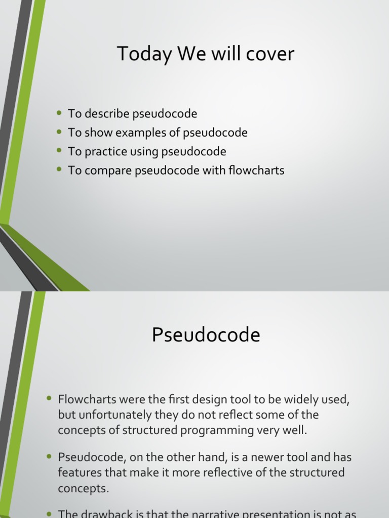 Lecture 05-PseudoCode | PDF | Areas Of Computer Science | Software ...